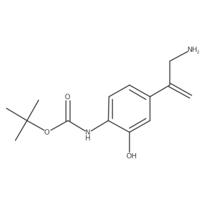 tert-butyl N-[4-(3-aminoprop-1-en-2-yl)-2-hydroxyphenyl]carbamate结构式
