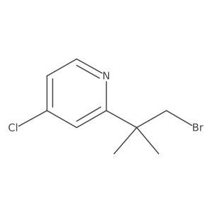 2-(1-Bromo-2-methylpropan-2-yl)-4-chloropyridine结构式