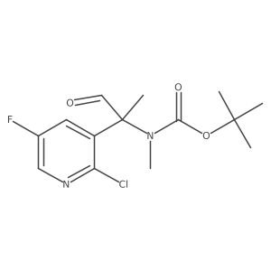 tert-butyl N-[2-(2-chloro-5-fluoropyridin-3-yl)-1-oxopropan-2-yl]-N-methylcarbamate结构式