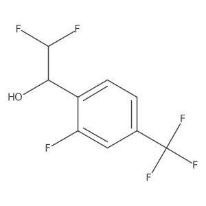 2,2-Difluoro-1-[2-fluoro-4-(trifluoromethyl)phenyl]ethan-1-ol Structure