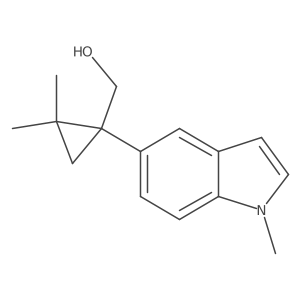 [2,2-dimethyl-1-(1-methyl-1H-indol-5-yl)cyclopropyl]methanol结构式