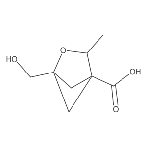 1-(Hydroxymethyl)-3-methyl-2-oxabicyclo[2.1.1]hexane-4-carboxylic acid结构式