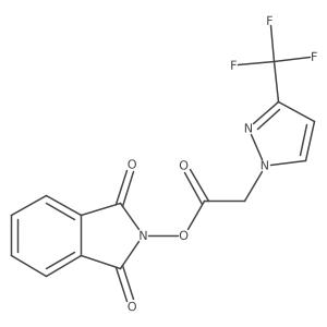 1,3-dioxo-2,3-dihydro-1H-isoindol-2-yl 2-[3-(trifluoromethyl)-1H-pyrazol-1-yl]acetate Structure