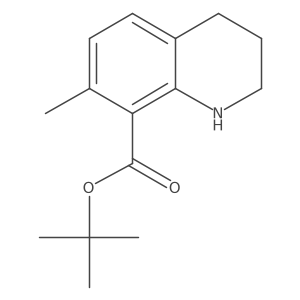 Tert-butyl 7-methyl-1,2,3,4-tetrahydroquinoline-8-carboxylate结构式