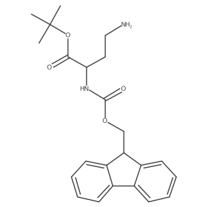 Tert-butyl (2S)-4-amino-2-(9H-fluoren-9-ylmethoxycarbonylamino)butanoate结构式