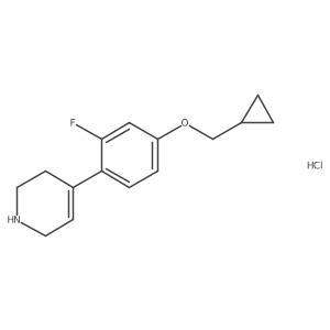 4-(4-(Cyclopropylmethoxy)-2-fluorophenyl)-1,2,3,6-tetrahydropyridine hydrochloride结构式
