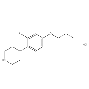 4-(2-Fluoro-4-isobutoxyphenyl)piperidine hydrochloride结构式