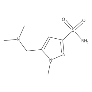 5-((Dimethylamino)methyl)-1-methyl-1H-pyrazole-3-sulfonamide结构式