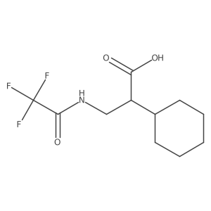 2-Cyclohexyl-3-(trifluoroacetamido)propanoic acid结构式