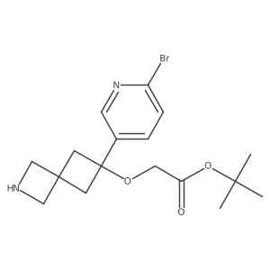 Tert-butyl 2-{[6-(6-bromopyridin-3-yl)-2-azaspiro[3.3]heptan-6-yl]oxy}acetate Structure