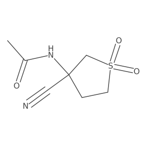 N-(3-Cyano-1,1-dioxothiolan-3-yl)acetamide结构式