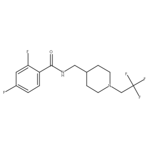 2,4-Difluoro-N-[[1-(2,2,2-trifluoroethyl)piperidin-4-yl]methyl]benzamide结构式