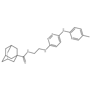 n-[2-({6-[(5-Methylpyridin-2-yl)amino]pyridazin-3-yl}amino)ethyl]adamantane-1-carboxamide结构式