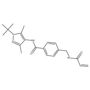 N-(1-Tert-butyl-3,5-dimethylpyrazol-4-yl)-4-[(prop-2-enoylamino)methyl]benzamide结构式