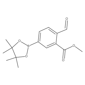 Methyl 2-formyl-5-(tetramethyl-1,3,2-dioxaborolan-2-yl)benzoate结构式