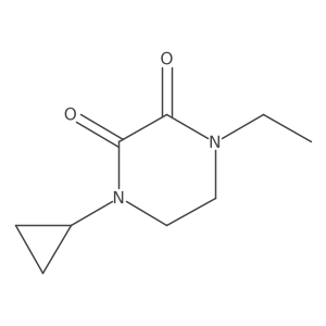 1-Cyclopropyl-4-ethylpiperazine-2,3-dione Structure