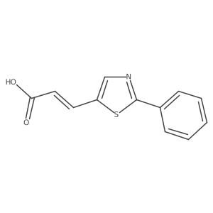 3-(2-Phenyl-5-thiazolyl)-2-propenoic acid结构式