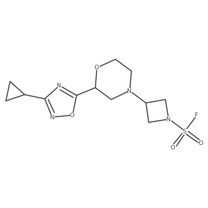 3-[2-(3-Cyclopropyl-1,2,4-oxadiazol-5-yl)morpholin-4-yl]azetidine-1-sulfonyl fluoride Structure