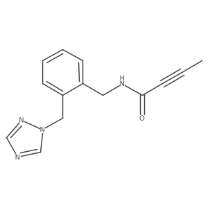 N-[[2-(1,2,4-Triazol-1-ylmethyl)phenyl]methyl]but-2-ynamide Structure