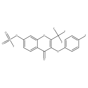 3-(4-Fluorophenoxy)-7-fluorosulfonyloxy-4-oxo-2-(trifluoromethyl)chromene结构式