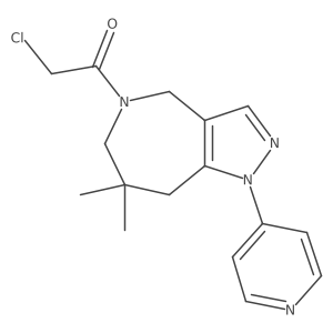 2-chloro-1-[7,7-dimethyl-1-(pyridin-4-yl)-1H,4H,5H,6H,7H,8H-pyrazolo[4,3-c]azepin-5-yl]ethan-1-one Structure