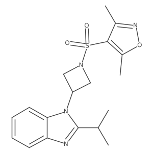 1-{1-[(3,5-dimethyl-1,2-oxazol-4-yl)sulfonyl]azetidin-3-yl}-2-(propan-2-yl)-1H-1,3-benzodiazole Structure