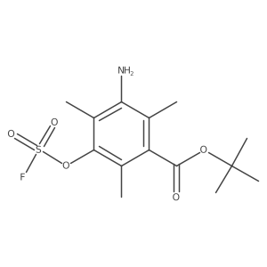 Tert-butyl 3-amino-5-[(fluorosulfonyl)oxy]-2,4,6-trimethylbenzoate结构式