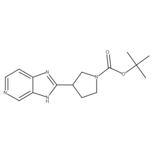 tert-butyl 3-{3H-imidazo[4,5-c]pyridin-2-yl}pyrrolidine-1-carboxylate结构式
