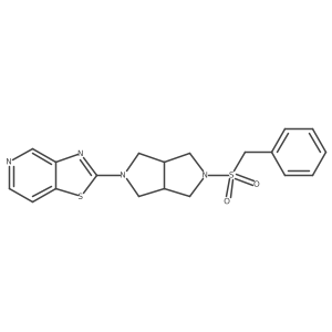 2-Phenylmethanesulfonyl-5-{[1,3]thiazolo[4,5-c]pyridin-2-yl}-octahydropyrrolo[3,4-c]pyrrole结构式