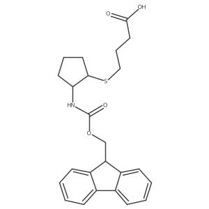 4-{[2-({[(9H-fluoren-9-yl)methoxy]carbonyl}amino)cyclopentyl]sulfanyl}butanoic acid结构式