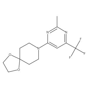 8-[2-Methyl-6-(trifluoromethyl)pyrimidin-4-yl]-1,4-dioxa-8-azaspiro[4.5]decane Structure