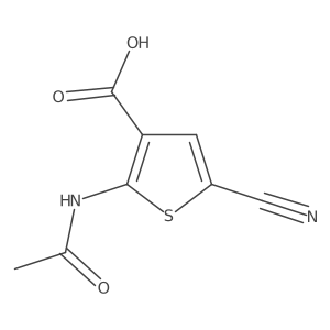 2-(Acetylamino)-5-cyano-3-thiophenecarboxylic acid Structure