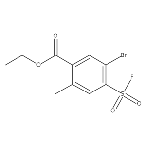Ethyl 5-bromo-4-(fluorosulfonyl)-2-methylbenzoate结构式