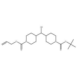 Tert-butyl 4-[hydroxy({1-[(prop-2-en-1-yloxy)carbonyl]piperidin-4-yl})methyl]piperidine-1-carboxylate结构式
