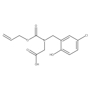 2-{[(5-Chloro-2-hydroxyphenyl)methyl][(prop-2-en-1-yloxy)carbonyl]amino}acetic acid Structure