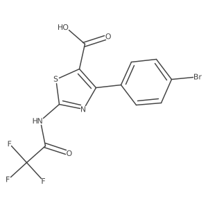 4-(4-Bromophenyl)-2-(2,2,2-trifluoroacetamido)-1,3-thiazole-5-carboxylic acid Structure