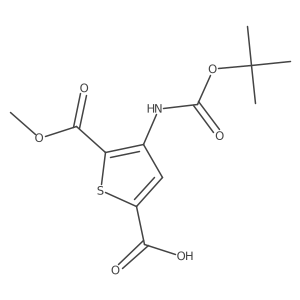 4-{[(Tert-butoxy)carbonyl]amino}-5-(methoxycarbonyl)thiophene-2-carboxylic acid结构式