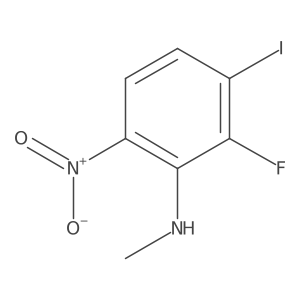 2-Fluoro-3-iodo-N-methyl-6-nitroaniline Structure