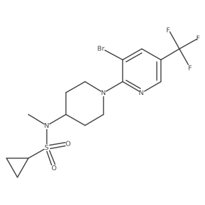 N-{1-[3-bromo-5-(trifluoromethyl)pyridin-2-yl]piperidin-4-yl}-N-methylcyclopropanesulfonamide Structure