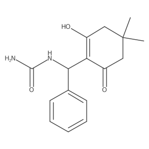 [(2-Hydroxy-4,4-dimethyl-6-oxocyclohex-1-en-1-yl)(phenyl)methyl]urea结构式