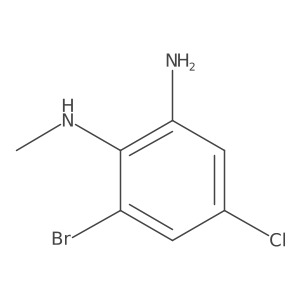 3-Bromo-5-chloro-N2-methyl-1,2-benzenediamine结构式