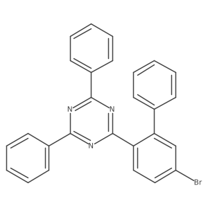 Brc1ccc(-c2nc(-c3ccccc3)nc(-c3ccccc3)n2)c(-c2ccccc2)c1结构式