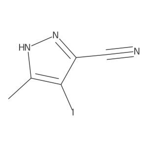 4-iodo-5-methyl-1H-pyrazole-3-carbonitrile Structure