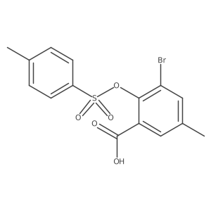 3-Bromo-5-methyl-2-[(4-methylbenzenesulfonyl)oxy]benzoic acid结构式