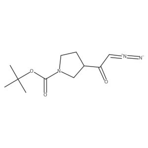 tert-butyl(3R)-3-(2-diazoacetyl)pyrrolidine-1-carboxylate结构式