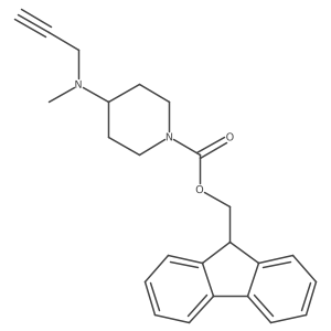 (9H-fluoren-9-yl)methyl 4-[methyl(prop-2-yn-1-yl)amino]piperidine-1-carboxylate结构式