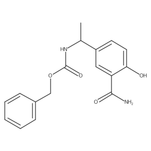 benzyl N-[1-(3-carbamoyl-4-hydroxyphenyl)ethyl]carbamate结构式