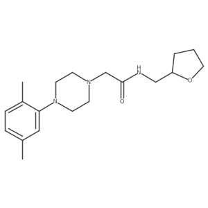 2-[4-(2,5-dimethylphenyl)piperazin-1-yl]-N-[(oxolan-2-yl)methyl]acetamide Structure