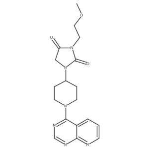 3-(2-Methoxyethyl)-1-(1-{pyrido[2,3-d]pyrimidin-4-yl}piperidin-4-yl)imidazolidine-2,4-dione结构式