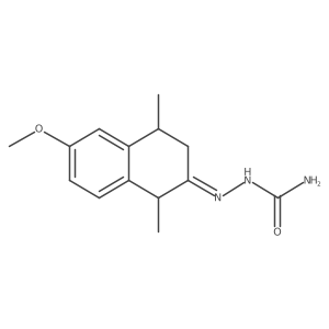 2-(3,4-Dihydro-6-methoxy-1,4-dimethyl-2(1H)-naphthalenylidene)hydrazinecarboxamide Structure